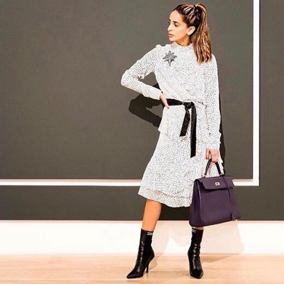 ANDREEVA FALL'17 Dreams Dress with silver Star brooch - Picture 3 of 9